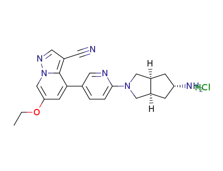 4-(6-((3aR,5s,6aS)-5-aminohexahydrocyclopenta[c]pyrrol-2(1H)-yl)pyridin-3-yl)-6-ethoxypyrazolo[1,5-a]pyridine-3-carbonitrile hydrochloride