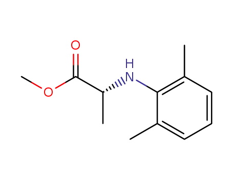 Molecular Structure of 57646-33-0 (D-Alanine, N-(2,6-dimethylphenyl)-, methyl ester)