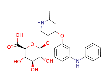 R-(+)-1-(carbazol-4-yloxy)-3-isopropylaminoprop-2-yl-β-D-glucopyranosyduronic acid
