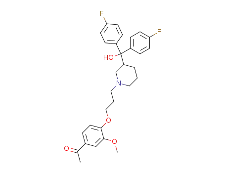 1-[4-[3-[3-[Bis(4-fluorophenyl)hydroxymethyl]-1-piperidinyl]propoxy]-3-methoxyphenyl]ethanone