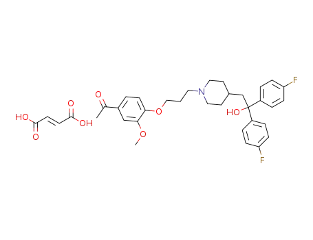 1-[4-(3-{4-[2,2-Bis-(4-fluoro-phenyl)-2-hydroxy-ethyl]-piperidin-1-yl}-propoxy)-3-methoxy-phenyl]-ethanone; compound with (E)-but-2-enedioic acid