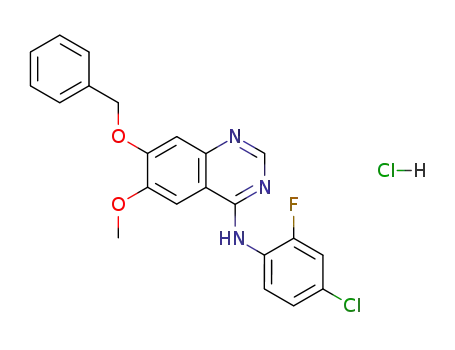 7-benzyloxy-4-(4-chloro-2-fluorophenylamino)-6-methoxyquinazoline hydrochloride