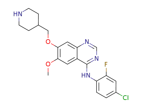 4-(4-chloro-2-fluoroanilino)-6-methoxy-7-(piperidin-4-ylmethoxy)quinazoline