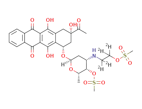 4-demethoxy-3'-N-(2-methanesulphonyl[2H4]ethyl)-4'-O-methanesulphonyl-daunorubicin