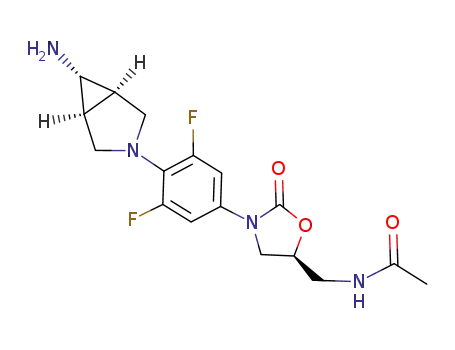 N-[5(S)-3-[4-[(1α,5α,6α)-6-amino-3-azabicyclo[3.1.0]hexan-3-yl]-3,5-difluorophenyl]-2-oxooxazolidin-5-ylmethyl]acetamide