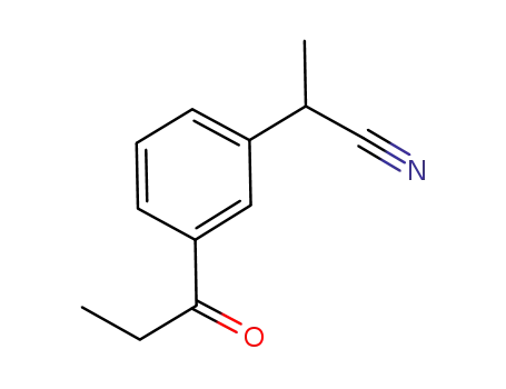 2-(3-propionylphenyl) propionitrile