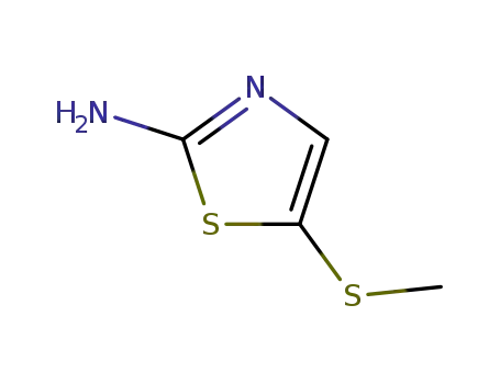 Molecular Structure of 99171-11-6 (Thiazole, 2-amino-5-(methylthio)- (6CI))