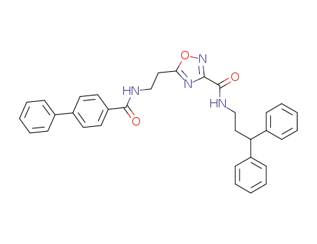 5-[2-[(4-biphenylylcarbonyl)amino]ethyl]-N-(3,3-diphenylpropyl)-1,2,4-oxadiazole-3-carboxamide