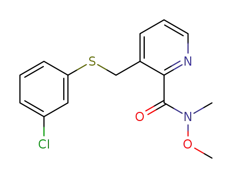 3-[(3-Chlorophenyl)thiomethyl]-N-methoxy-N-methyl-2-pyridine-carboxamide