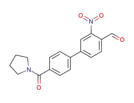3-nitro-4'-(pyrrolidine-1-carbonyl)biphenyl-4-carbaldehyde