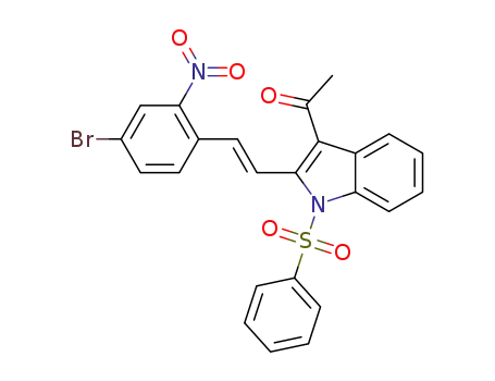 (E)-1-(2-(4-bromo-2-nitrostyryl)-1-phenylsulfonyl-1H-indol-3-yl)ethanone