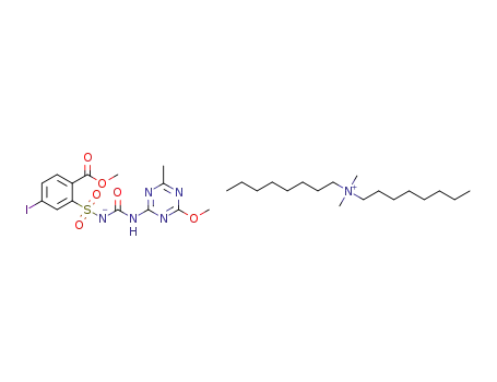 dioctyldimethylammonium ((5-iodo-2-(methoxycarbonyl)phenyl)sulfonyl)((4-methoxy-6-methyl-1,3,5-triazin-2-yl)carbamoyl)amidate