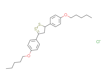 3,5-Bis-(4-pentyloxy-phenyl)-3,4-dihydro-[1,2]dithiol-1-ylium; chloride