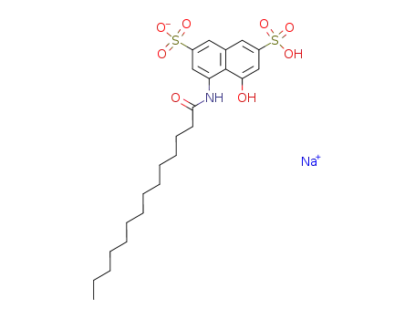 4-(myristoylamino)-5-hydroxy-2,7-naphthalene disulfonic acid monosodium salt