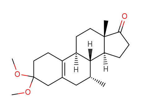 Molecular Structure of 88247-84-1 (7alpha-Methyl-3,3-dimethoxy-5(10)-estrene-17-one)