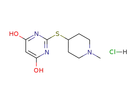2-<(1-Methylpiperidin-4-yl)sulfanyl>pyrimidine-4,6-diol hydrochloride