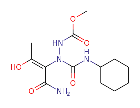 methyl 2-(1-aminocarbonyl-2-hydroxypropen-1-yl)-2-(cyclohexylaminocarbonyl)hydrazinecarboxylate