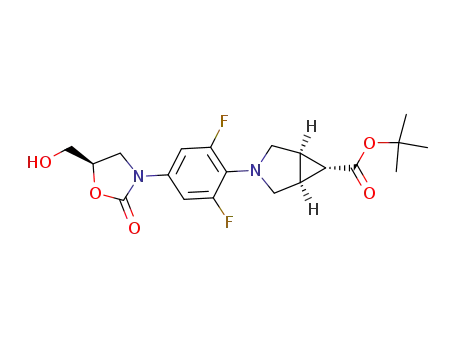 (R)-(1α,5α,6α)-3-[2,6-difluoro-4-(5-hydroxymethyl-2-oxooxazolidin-3-yl)phenyl]-3-azabicyclo[3.1.0]hexane-6-carboxylic acid tert-butyl ester