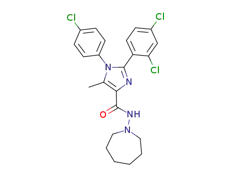 1-(4-chloro-phenyl)-2-(2,4-dichloro-phenyl)-5-methyl-1H-imidazole-4-carboxylic acid azepan-1-ylamide
