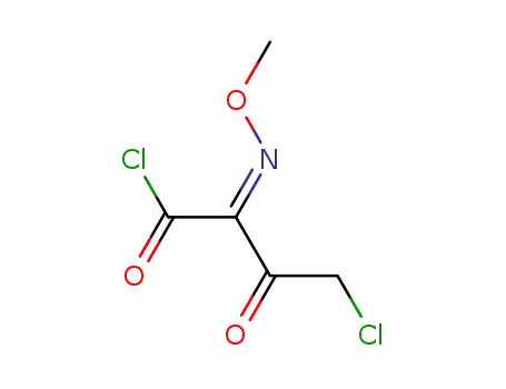 Molecular Structure of 117683-58-6 (Butanoyl chloride, 4-chloro-2-(methoxyimino)-3-oxo-, (2Z)-)