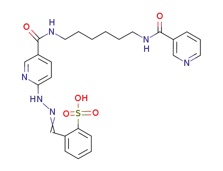 1-(N-(6-(2-(2-sulfonatobenzaldehyde)hydrazono)nicotinyl))-6-(nicotinoyl) hexanediamine