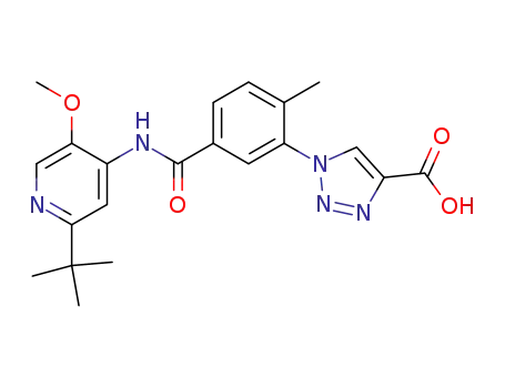1-[5-(2-tert-butyl-5-methoxy-pyridin-4-ylcarbamoyl)-2-methyl-phenyl]-1H-[1,2,3]triazole-4-carboxylic acid