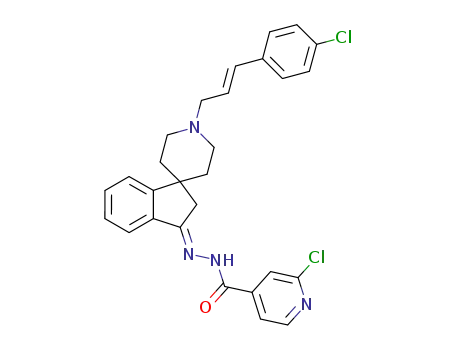 2-chloroisonicotinic acid [1'-[trans-3-(4-chlorophenyl)allyl]spiro[indan-1-ylidene-3,4'-piperidine]]hydrazide