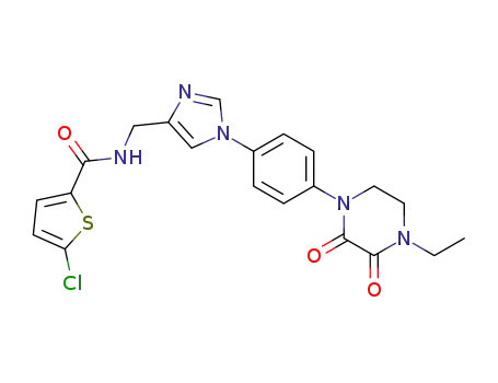 5-chloro-N-((1-(4-(4-ethyl-2,3-dioxopiperazin-1-yl)phenyl)-1H-imidazol-4-yl)methyl)thiophene-2-carboxamide