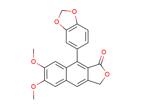 17951-19-8,Justicidin B,4,5-dimethoxy-3',4'-methylenedioxy-2,7'-cycloligna-7,7'-dieno-9,9'-lactone;justicidin B;