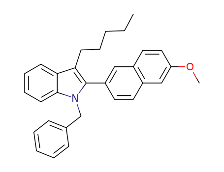 1-benzyl-2-(6-methoxynaphthalen-2-yl)-3-pentyl-1H-indole