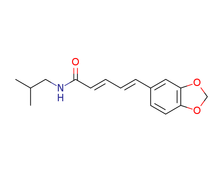 5950-12-9,piperlonguminine,2,4-Pentadienamide,5-(1,3-benzodioxol-5-yl)-N-(2-methylpropyl)-, (E,E)-; Piperamide, N-isobutyl-(8CI); Piperlonguminine (7CI); N-Isobutylpiperamide; NSC 125178;Piperlonguminin