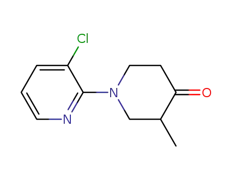 Molecular Structure of 828266-05-3 (4-Piperidinone, 1-(3-chloro-2-pyridinyl)-3-methyl-)