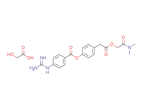 N,N-dimethyl-carbamoylmethyl p-(p-guanidinobenzoyloxy)phenylacetate glycolate