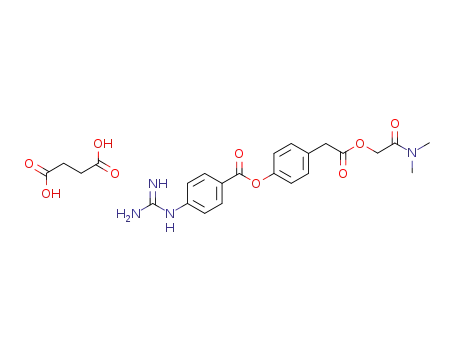 N,N-dimethyl-carbamoylmethyl p-(p-guanidinobenzoyloxy)phenylacetate hydrogensuccinate