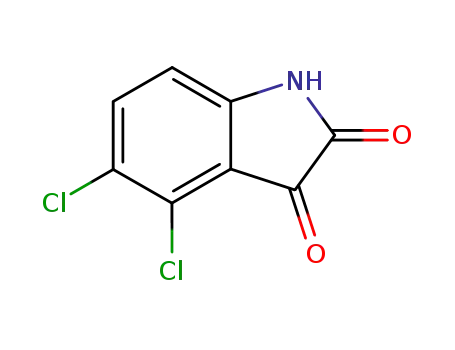Molecular Structure of 1677-47-0 (4,5-DICHLORO-1H-INDOLE-2,3-DIONE)