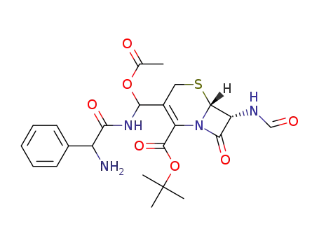 t-butyl 7β-(D-2-amino-2-phenylacetamido)-7α-formamidocephalosporanate