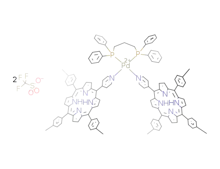 cis-[Pd(1,3-bis(diphenylphosphino)propane)(5-(p-pyridyl)-10,15,20-tris(p-tolyl)porphyrin)2](OTf)2