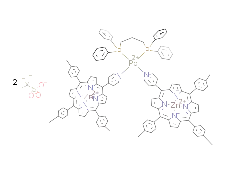 cis-[Pd(1,3-bis(diphenylphosphino)propane)((5-(p-pyridyl)-10,15,20-tris(p-tolyl)porphyrinate)Zn)2](OTf)2
