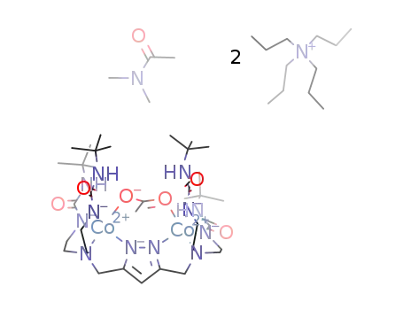 tetrapropylammonium μ-1,3-acetato-μ-(3,5-bis(bis[(N'-tert-butylureaylato)-N-ethyl]aminatomethyl)-1H-pyrazolato)dicobaltate(II) N,N-dimethylacetamide adduct (1/1)