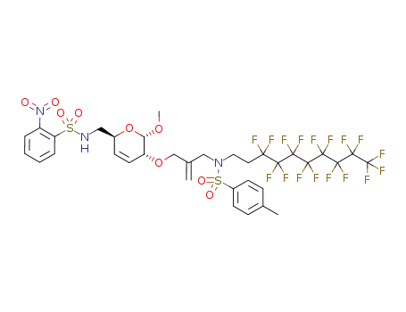 N-(3,3,4,4,5,5,6,6,7,7,8,8,9,9,10,10,10-heptadecafluorodecyl)-N-[2-{[(2S,3R,6S)-2-methoxy-6-{(2-nitrophenylsulfonamido)methyl}-3,6-dihydro-2H-pyran-3-yloxy]methyl}allyl]-4-methylbenzenesulfonamide