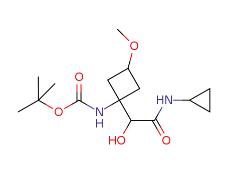 tert-butyl 1-(2-(cyclopropylamino)-1-hydroxy-2-oxoethyl)-3-methoxycyclobutylcarbamate