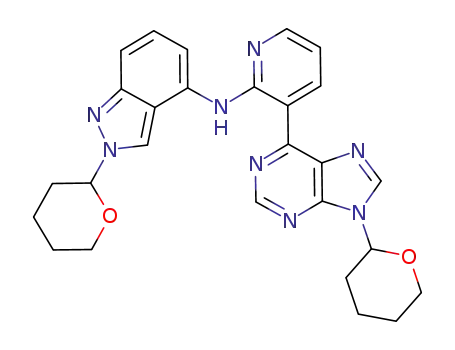 2-(tetrahydro-2H-pyran-2-yl)-N-(3-(9-(tetrahydro-2H-pyran-2-yl)-9H-purin-6-yl)pyridin-2-yl)-2H-indazol-4-amine