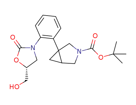 1-[(4-(5R)-hydroxymethyl-2-oxo-oxazolidin-3-yl)-phenyl]-3-aza-bicyclo[3.1.0]hexane-3-carboxylic acid tert-butyl ester