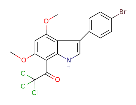 3-(4-bromophenyl)-4,6-dimethoxy-7-trichloroacetylindole