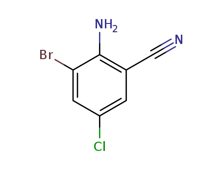 Molecular Structure of 914636-84-3 (2-AMINO-3-BROMO-5-CHLOROBENZONITRILE)