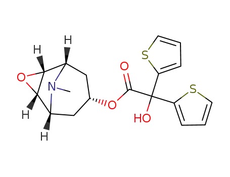 9-methyl-3-oxa-9-azatricyclo[3.3.1.0(2,4)]non-7-yl hydroxy(di-2-thienyl)acetate