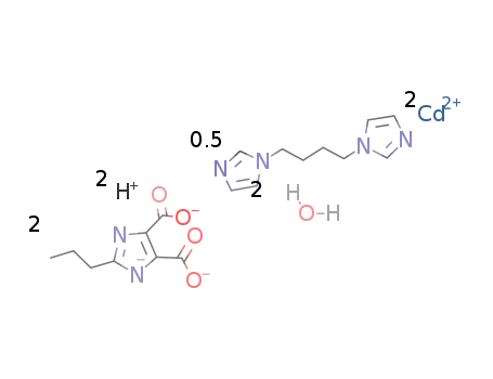 [Cd2(2-propyl-4,5-imidazoledicarboxylic acid(-1H))2(1,1'-(1,4-butanediyl)bis(imidazole))0.5(H2O)2]