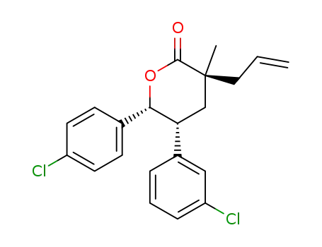 (3S,5R,6R)-3-allyl-5-(3-chlorophenyl)-6-(4-chlorophenyl)-3-methyltetrahydro-2H-pyran-2-one