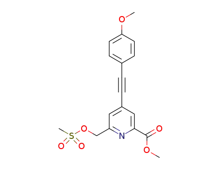 methyl 4-((4-methoxyphenyl)ethynyl)-6-(((methylsulfonyl)oxy)methyl)picolinate