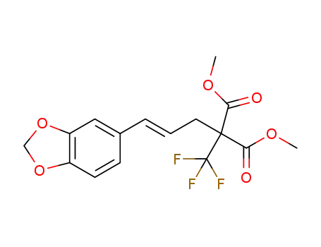 (E)-dimethyl 2-(3-(benzo[d][1,3]dioxol-5-yl)allyl)-2-(trifluoromethyl)malonate